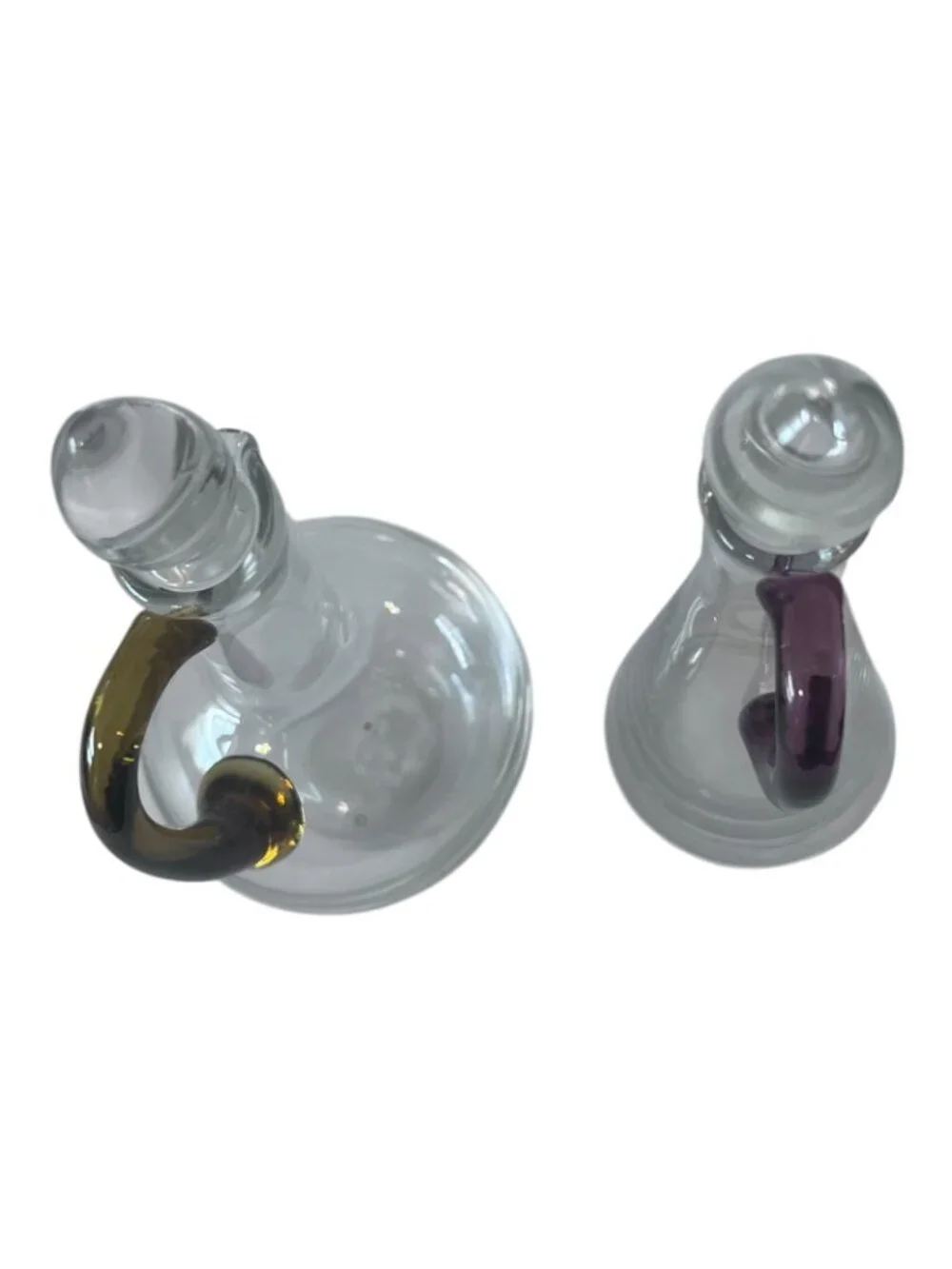 Pier 1 Imports Glass Oil and Vinegar Cruet Set With Stoppers Boxed